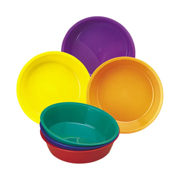 Sorteringsskåler – sett med 6 fargerike plastskåler