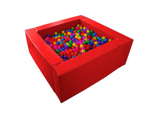 Firkantet ballbasseng med baller – 200 x 200 cm, høyde 45 cm