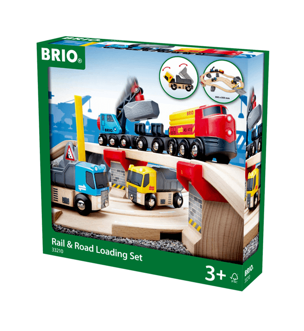 Hovedbilde BRIO® World Tog- og veibanesett med kran - 32 ...