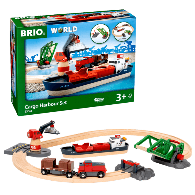 Hovedbilde BRIO® World Havnesett - Togbane med skip og kran, ...