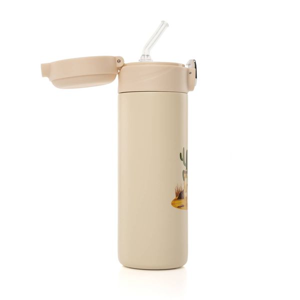 Drikkeflaske med sugerør - Krem