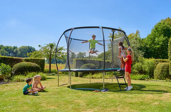 Hovedbilde Trampoline Ø366 cm med sikkerhetsnett og stige