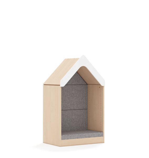 Polstret lekehus med tak – 70 × 50 × 124 cm